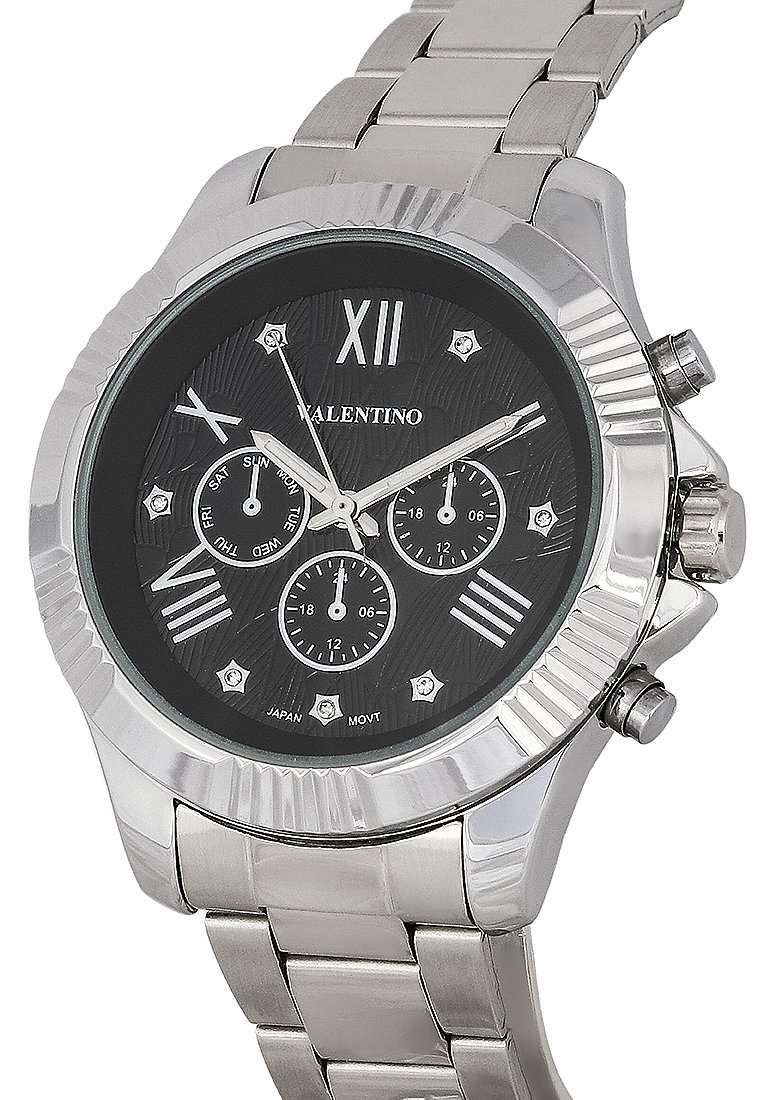 Valentino 20122303-BLACK DIAL Stainless Steel Watch for Women-Watch Portal Philippines