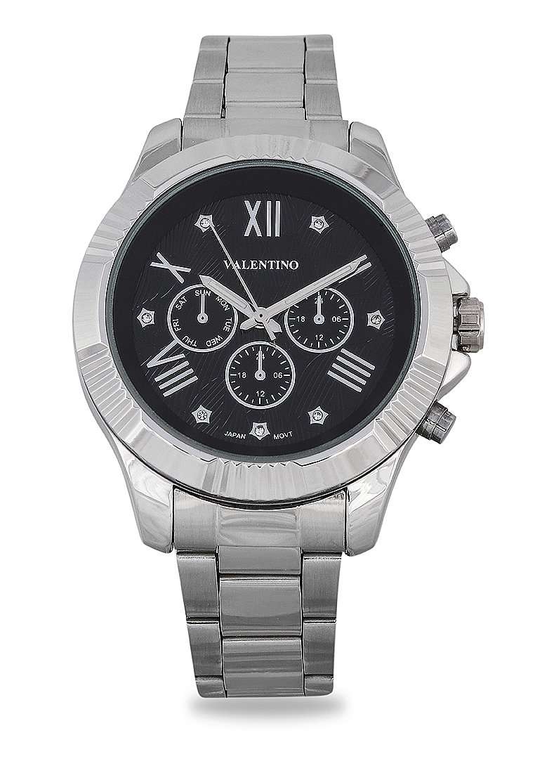 Valentino 20122303-BLACK DIAL Stainless Steel Watch for Women-Watch Portal Philippines