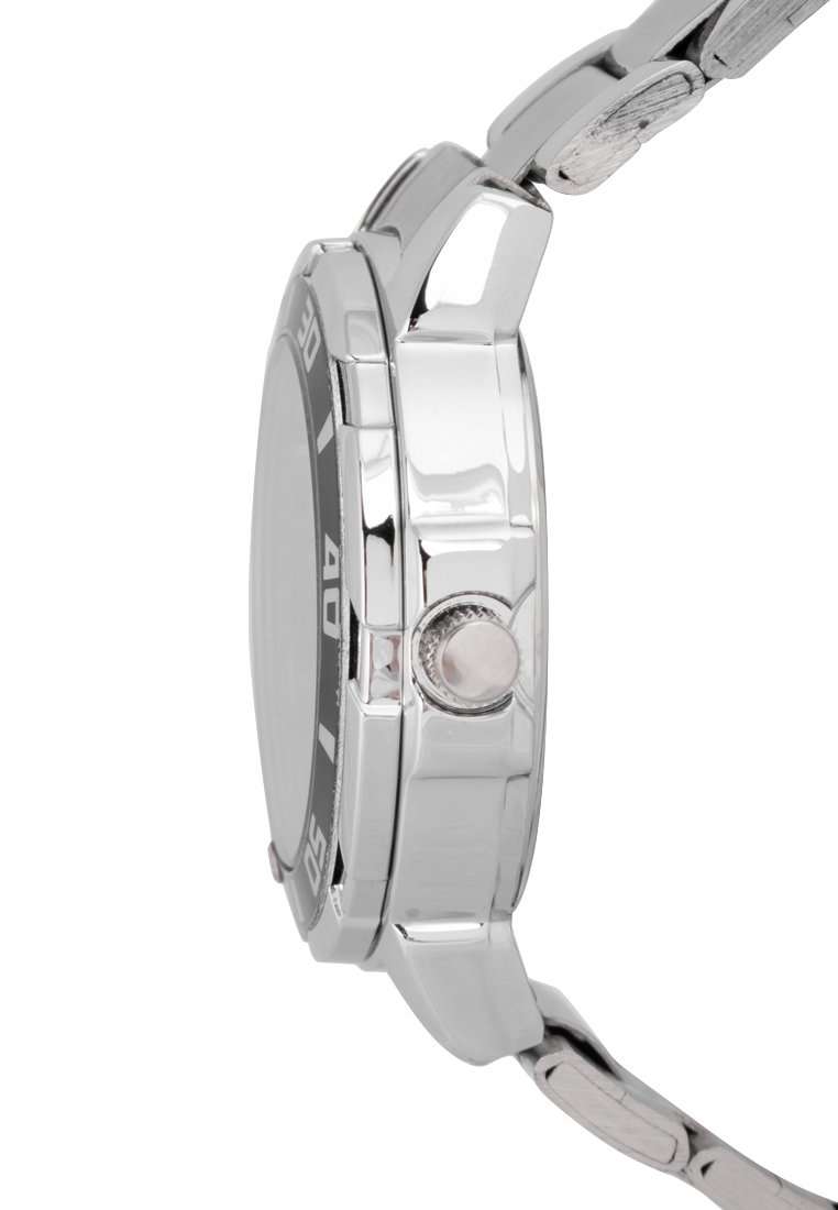 Valentino 20122318-BLACK DIAL Silver Stainless Strap Watch for Men-Watch Portal Philippines