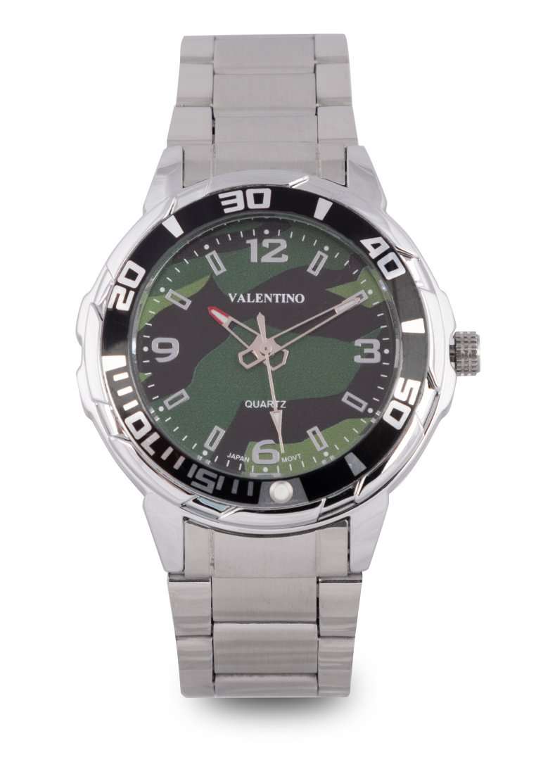 Valentino 20122318-CAMOU DIAL Silver Stainless Strap Watch for Men-Watch Portal Philippines