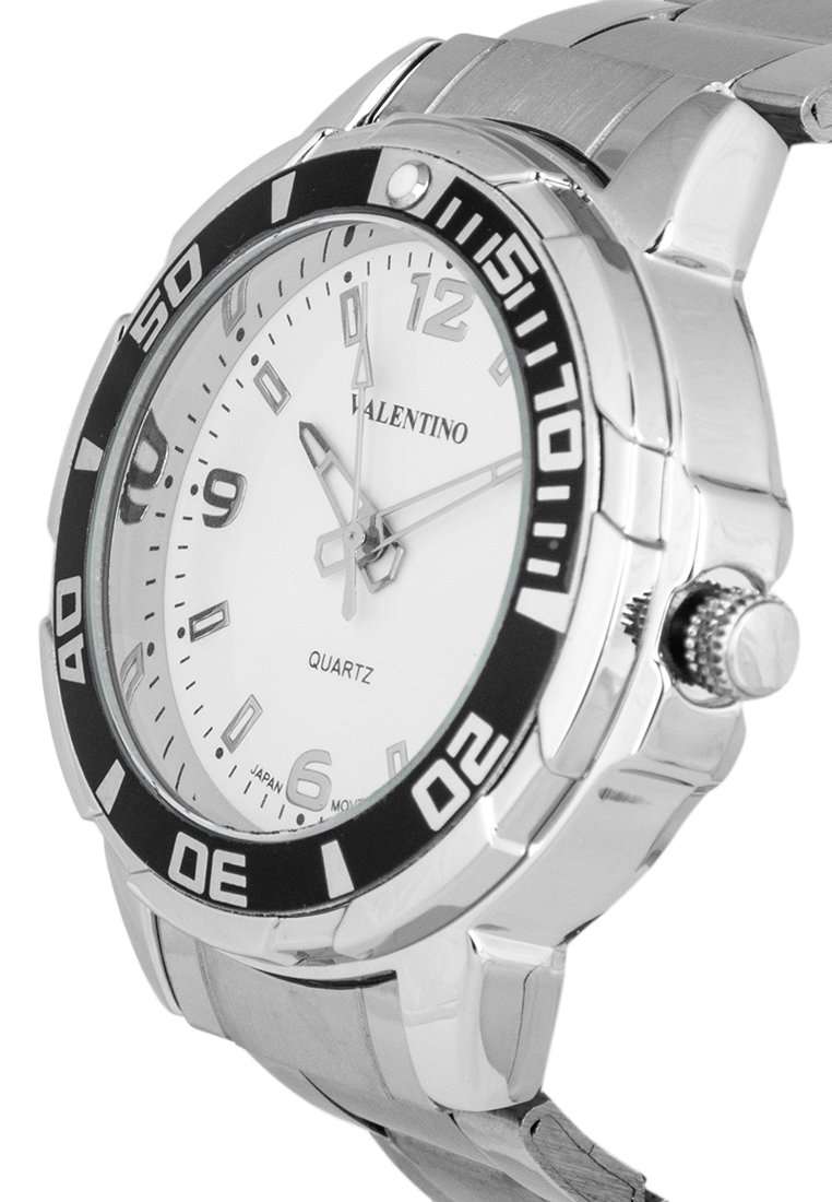 Valentino 20122318-WHITE DIAL Silver Stainless Strap Watch for Men-Watch Portal Philippines