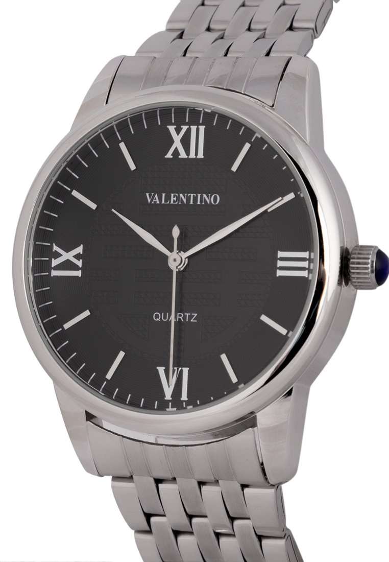 Valentino 20122323-BLACK DIAL Silver Stainless Steel Watch for Women-Watch Portal Philippines