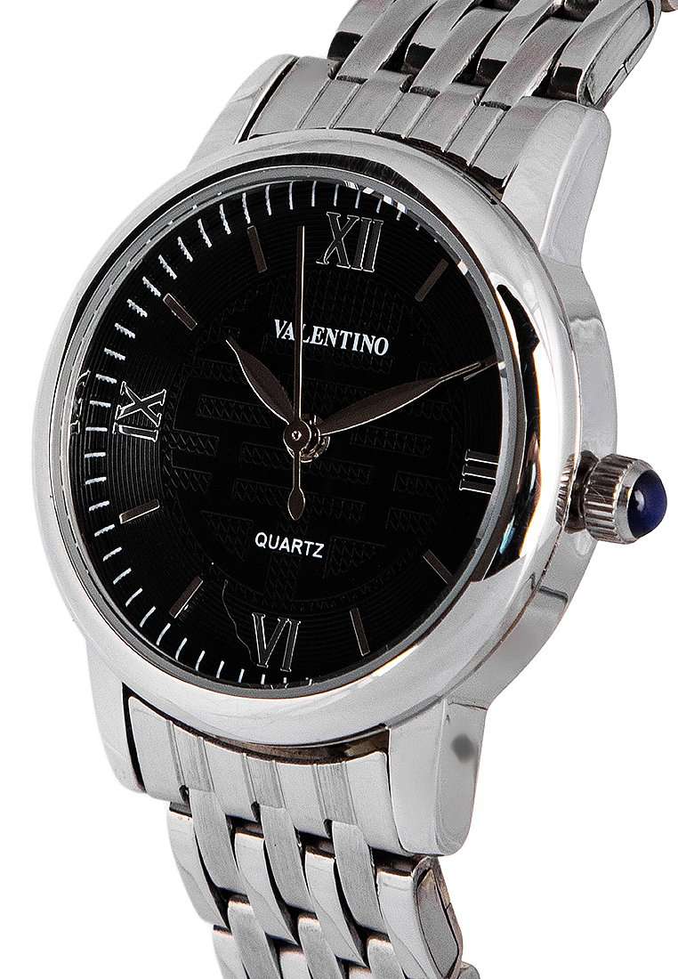 Valentino 20122324-BLACK DIAL Silver Stainless Steel Watch for Women-Watch Portal Philippines