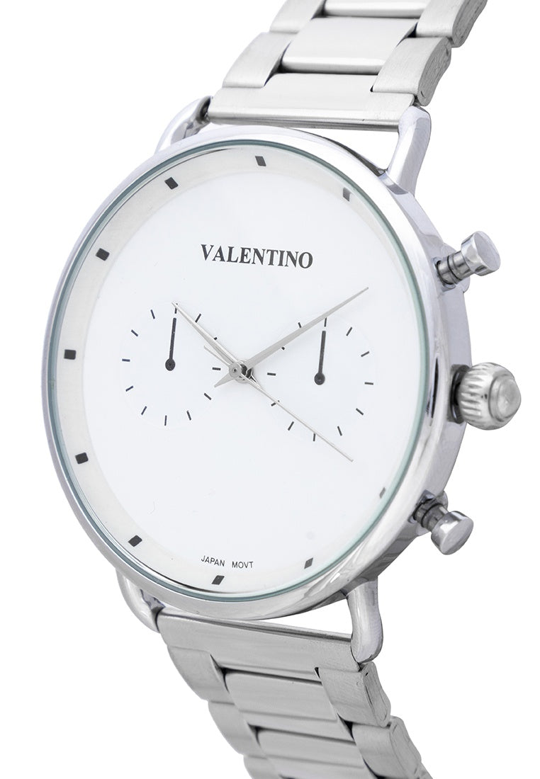 Valentino 20122354-WHITE DIAL Stainless Steel Strap Analog Watch for Men-Watch Portal Philippines