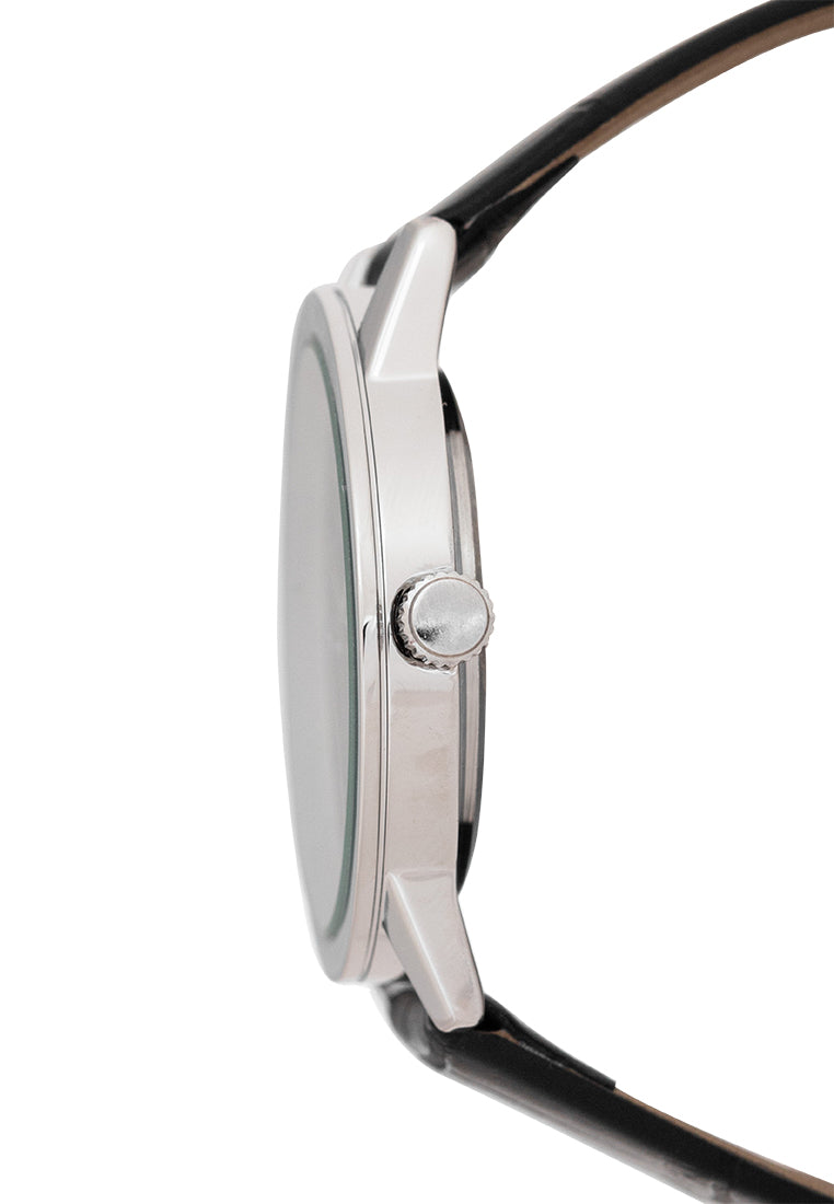 Valentino 20122367-BLACK DIAL Analog Leather Strap Watch for Men-Watch Portal Philippines
