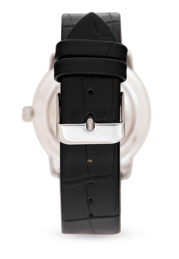 Valentino 20122367-BLACK DIAL Analog Leather Strap Watch for Men-Watch Portal Philippines