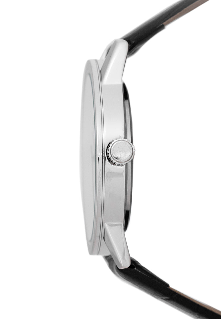 Valentino 20122367-SILVER DIAL Analog Leather Strap Watch for Men-Watch Portal Philippines