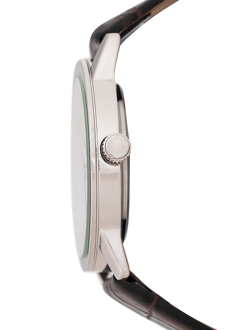 Valentino 20122367-WHITE DIAL Analog Leather Strap Watch for Men-Watch Portal Philippines