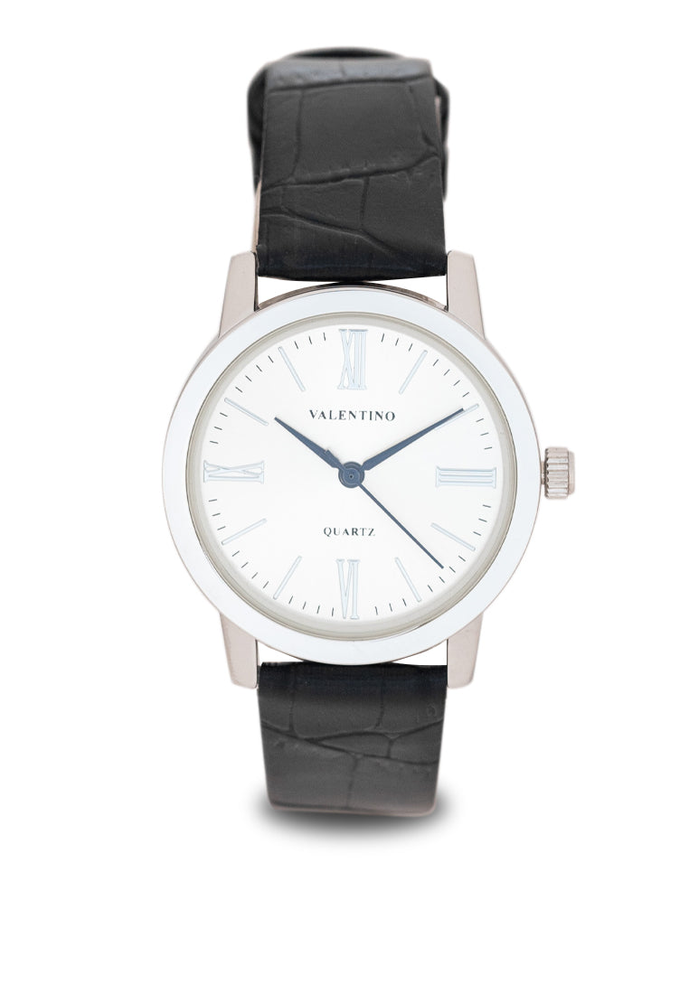Valentino 20122368-SILVER DIAL Analog Leather Strap Watch for Women-Watch Portal Philippines