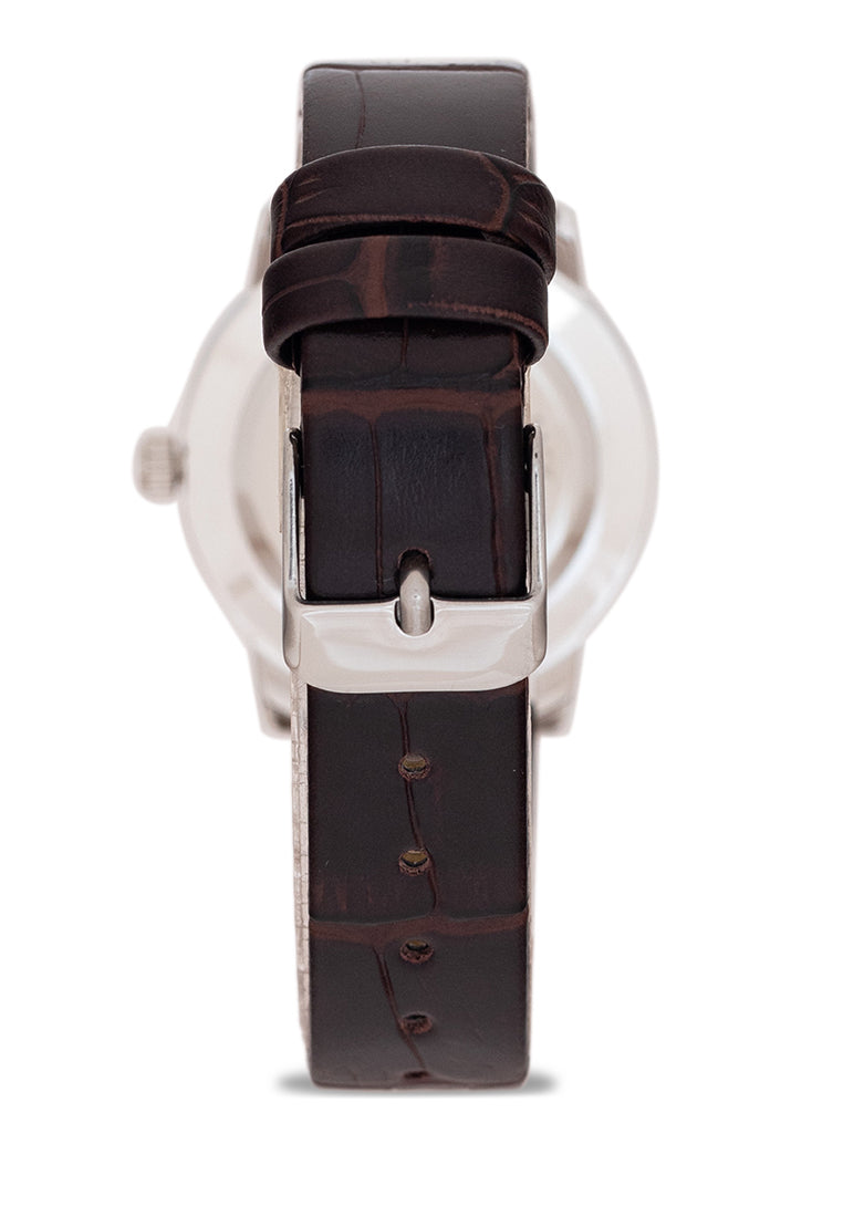 Valentino 20122368-WHITE DIAL Analog Leather Strap Watch for Women-Watch Portal Philippines