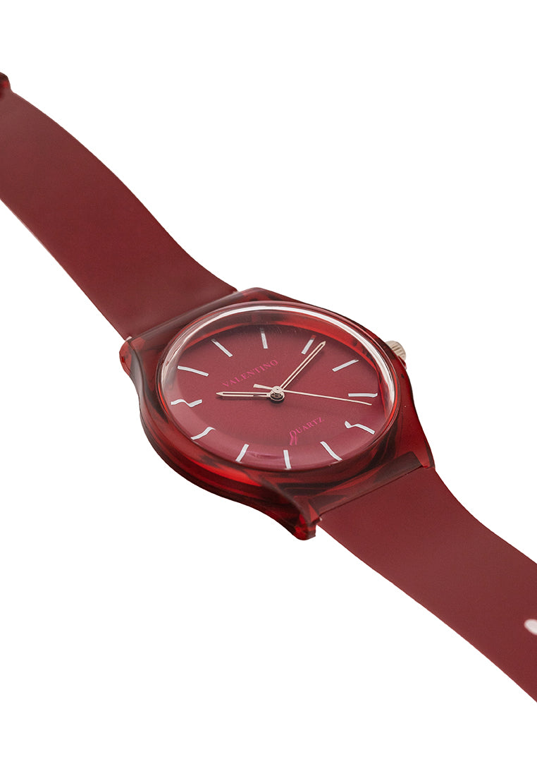Valentino 20122369-RED Analog Plastic Strap Watch-Watch Portal Philippines