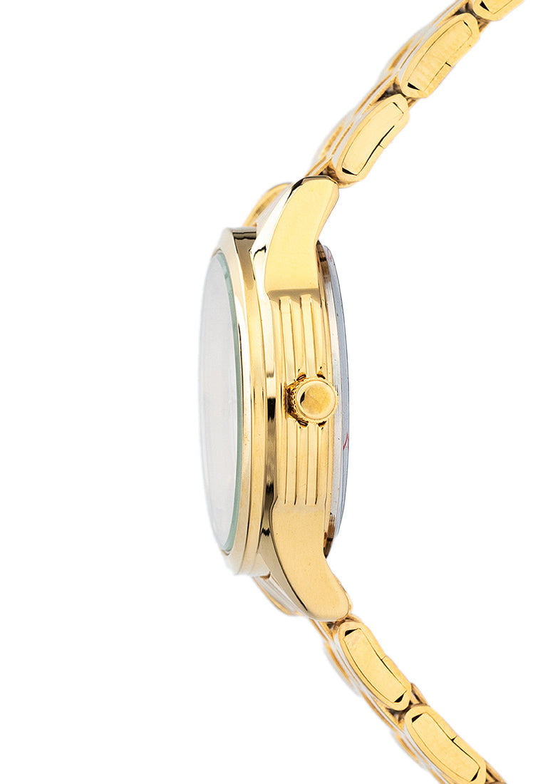 Valentino 20122377-GOLD - WHITE DIAL Stainless Steel Strap Analog Watch for Women-Watch Portal Philippines