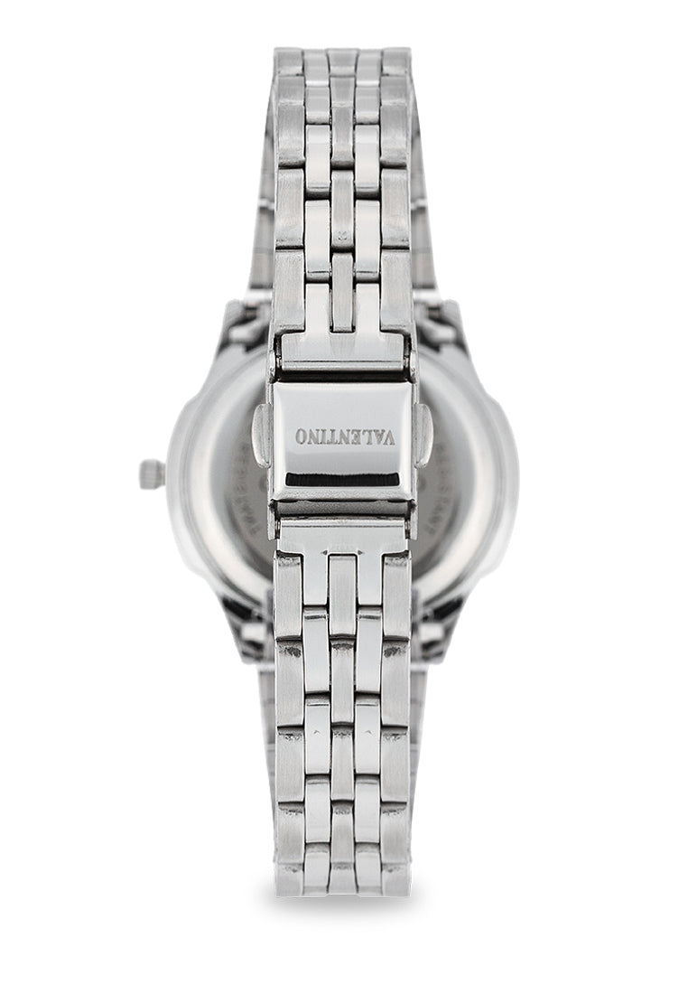 Valentino 20122378-BLACK DIAL Stainless Steel Strap Analog Watch for Women-Watch Portal Philippines