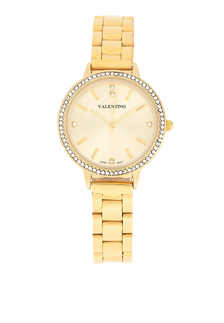 Valentino 20122379-GOLD - GOLD DIAL Stainless Steel Strap Analog Watch for Women-Watch Portal Philippines