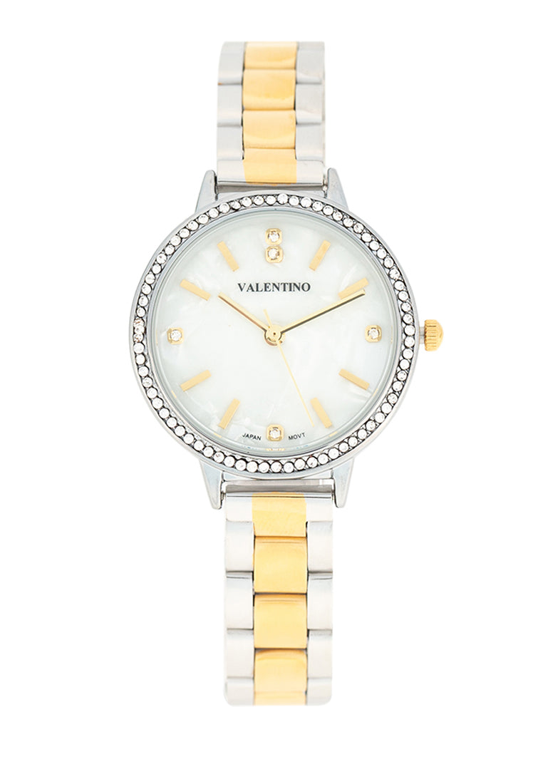 Valentino 20122379-TWO TONE - MOP DIAL Stainless Steel Strap Analog Watch for Women-Watch Portal Philippines