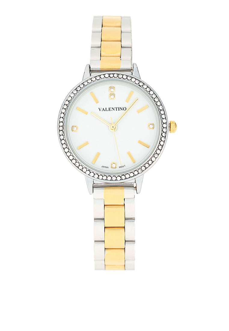 Valentino 20122379-TWO TONE - WHITE DIAL Stainless Steel Strap Analog Watch for Women-Watch Portal Philippines