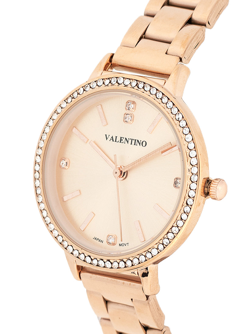 Valentino 20122380-ROSE DIAL Stainless Steel Strap Analog Watch for Women-Watch Portal Philippines