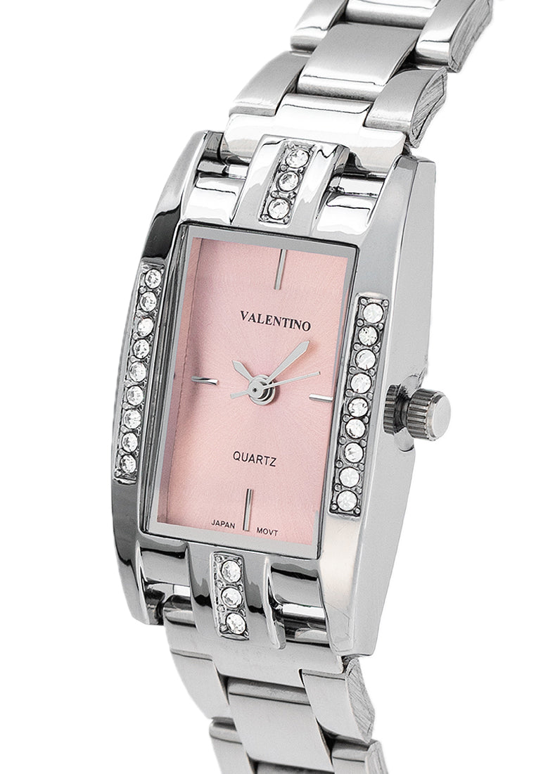 Valentino 20122384-PINK DIAL Stainless Steel Strap Analog Watch for Women-Watch Portal Philippines