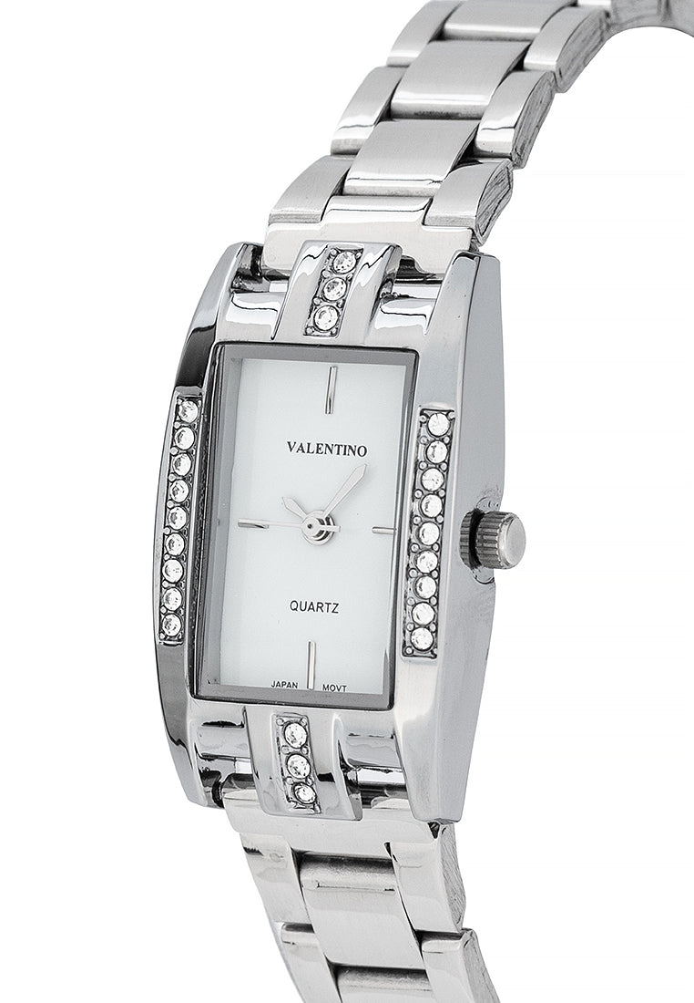 Valentino 20122384-WHITE DIAL Stainless Steel Strap Analog Watch for Women-Watch Portal Philippines