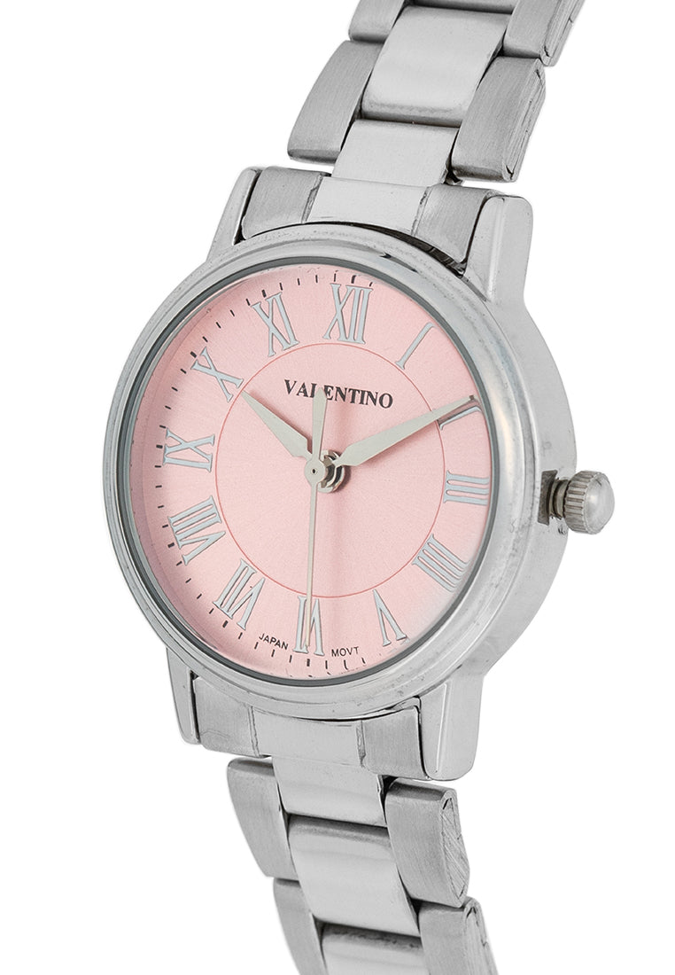 Valentino 20122388-PINK DIAL Stainless Steel Strap Analog Watch for Women-Watch Portal Philippines