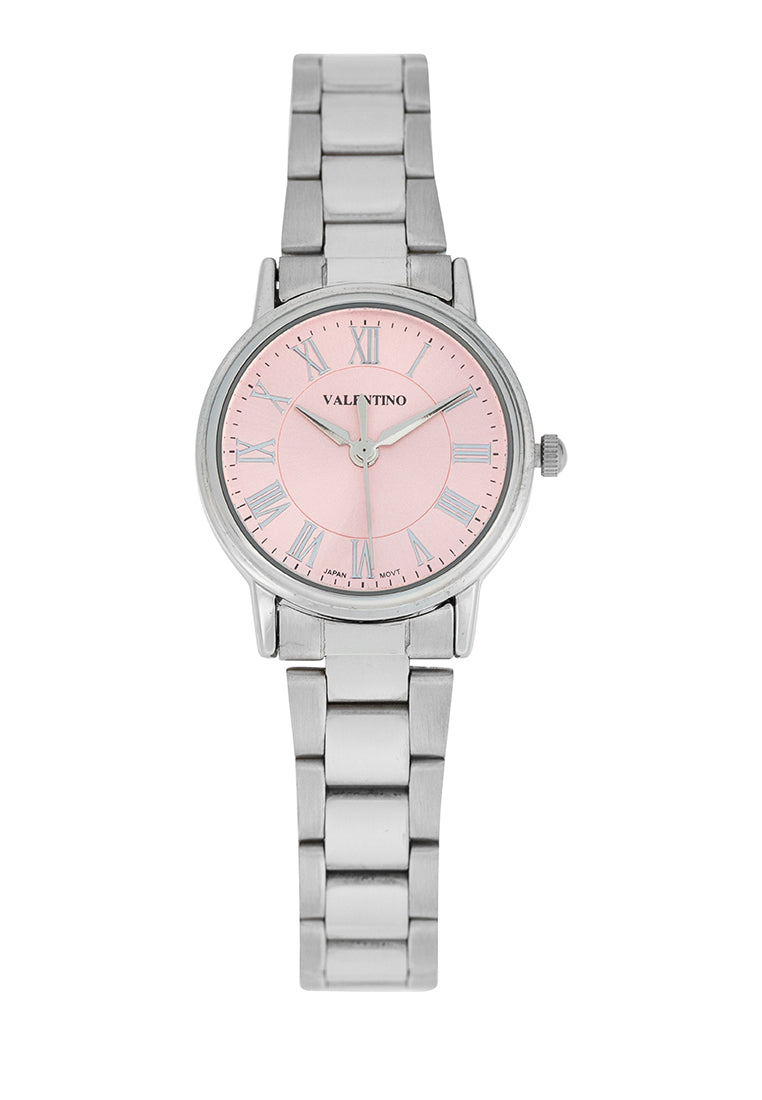 Valentino 20122388-PINK DIAL Stainless Steel Strap Analog Watch for Women-Watch Portal Philippines