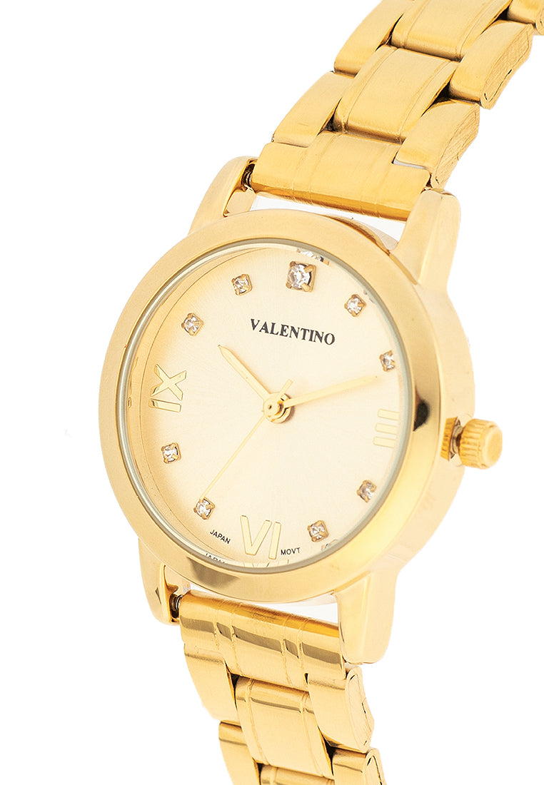 Valentino 20122394-GOLD DIAL Stainless Steel Strap Analog Watch for Women-Watch Portal Philippines