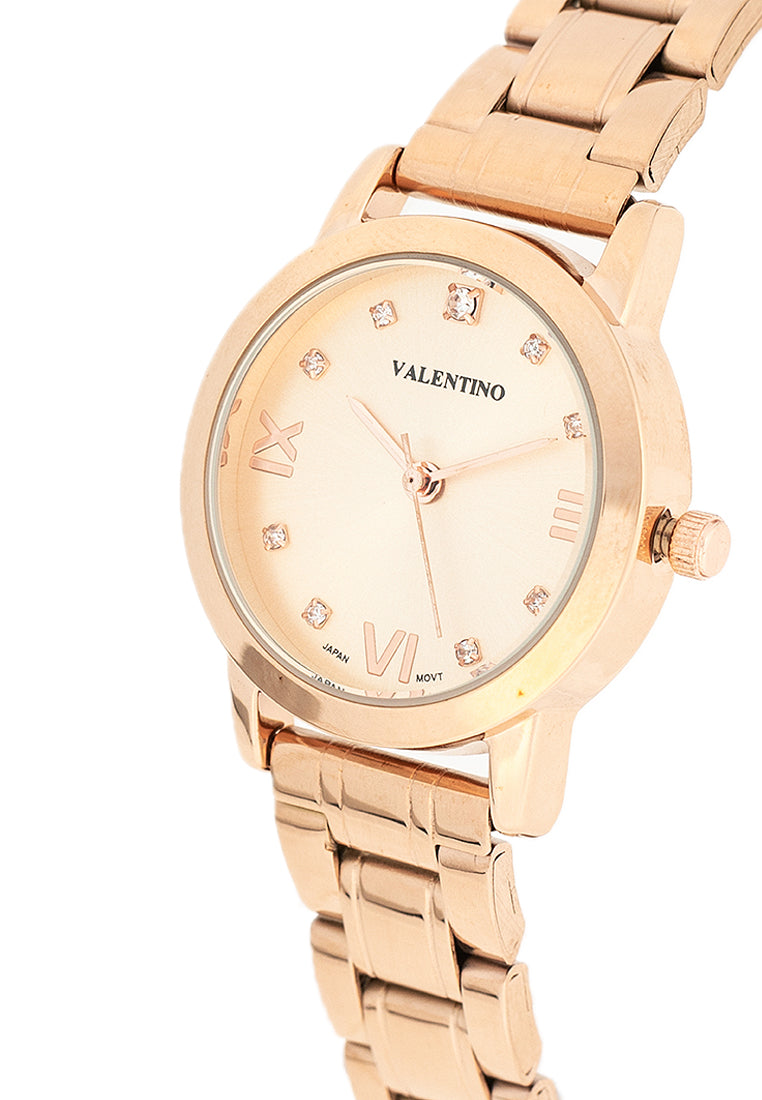 Valentino 20122395-ROSE DIAL Stainless Steel Strap Analog Watch for Women-Watch Portal Philippines