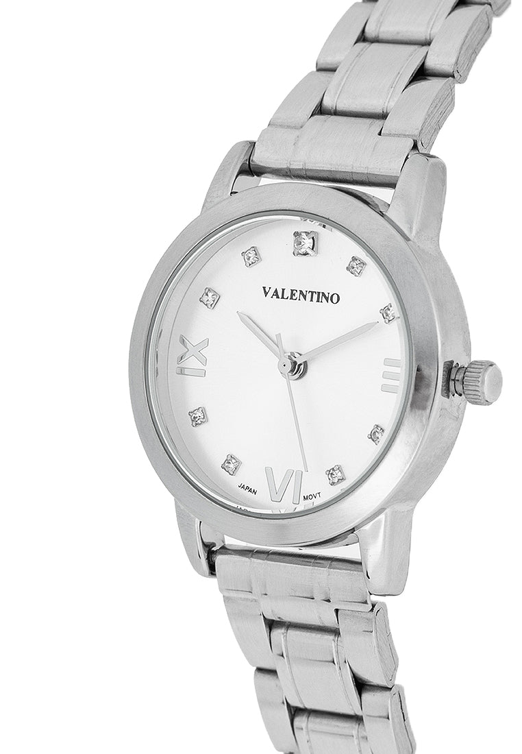 Valentino 20122396-SILVER DIAL Stainless Steel Strap Analog Watch for Women-Watch Portal Philippines