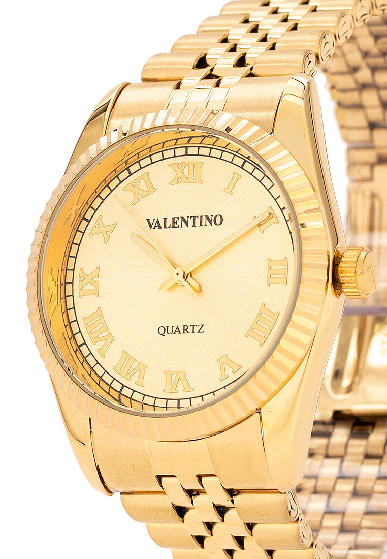 Valentino 20122402-GOLD - GOLD DIAL Stainless Steel Strap Analog Watch for Men-Watch Portal Philippines