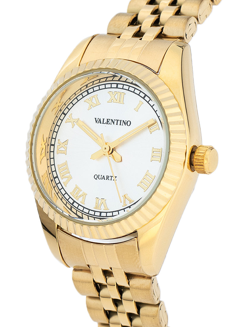 Valentino 20122403-GOLD - SILVER DIAL Stainless Steel Strap Analog Watch for Women-Watch Portal Philippines