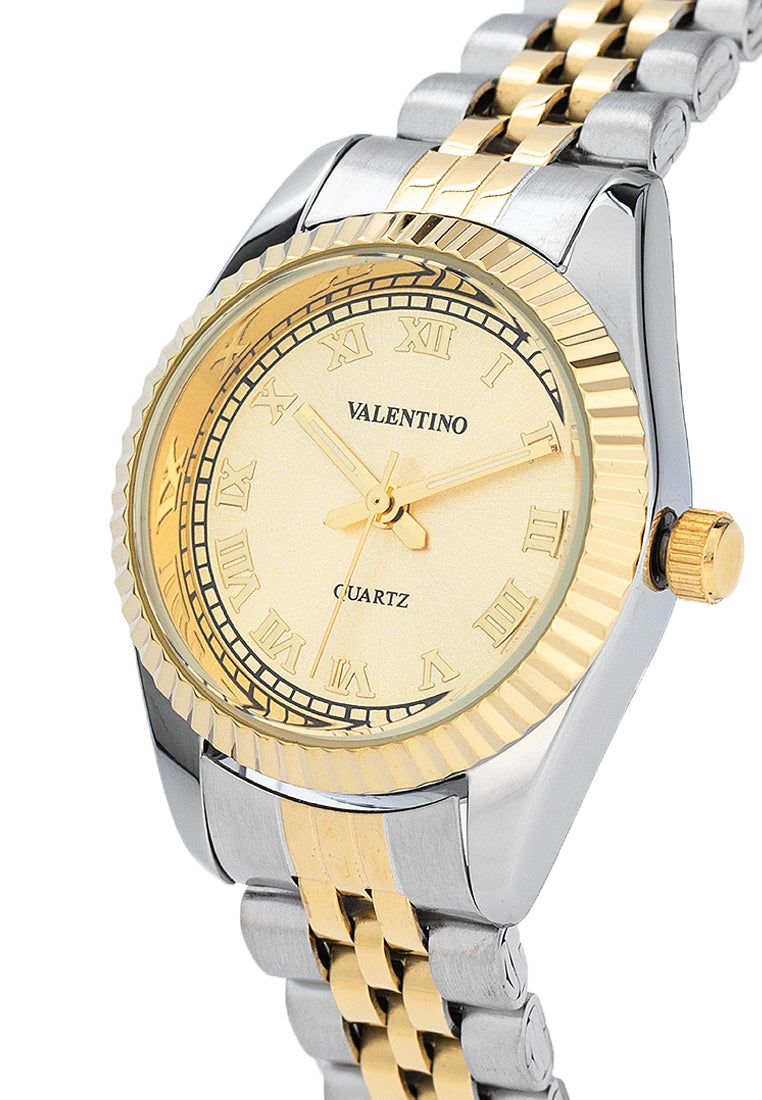 Valentino 20122403-TWO TONE - GOLD DIAL Stainless Steel Strap Analog Watch for Women-Watch Portal Philippines