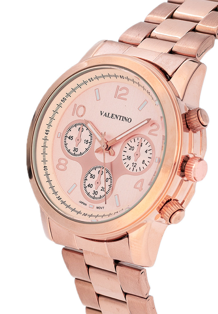 Valentino 20122407-ROSE DIAL Stainless Steel Strap Analog Watch for Women-Watch Portal Philippines
