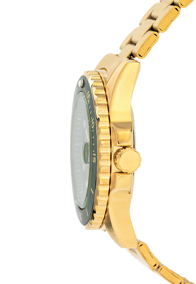 Valentino 20122409-GOLD - GREEN DIAL Stainless Steel Strap Analog Watch for Men-Watch Portal Philippines