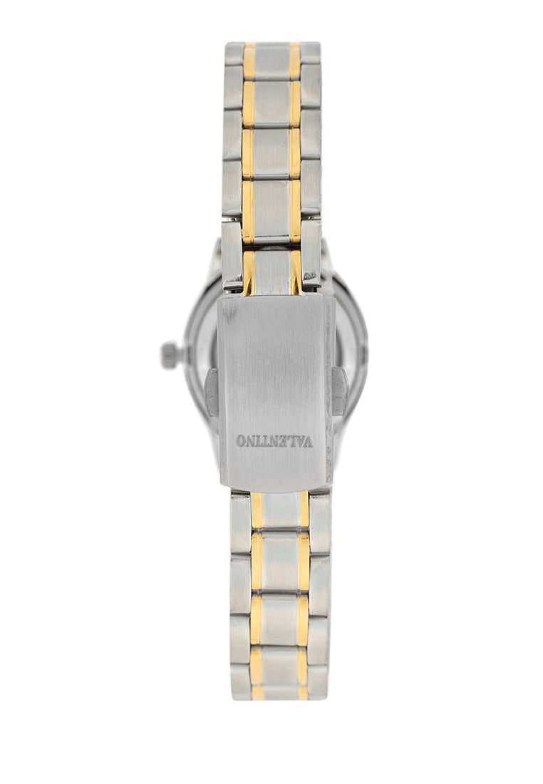 Valentino 20122423-TWO TONE - BLACK DIAL Stainless Steel Strap Analog Watch for Women-Watch Portal Philippines