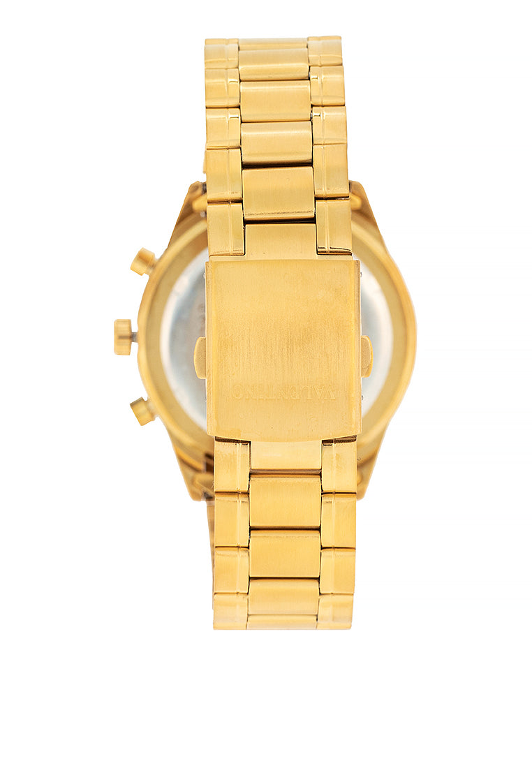 Valentino 20122426-GOLD - BLUE DIAL Stainless Steel Strap Analog Watch for Men-Watch Portal Philippines