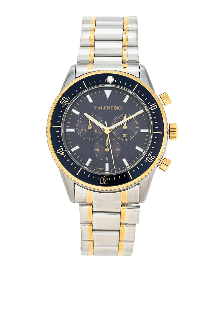 Valentino 20122426-TWO TONE - BLUE DIAL Stainless Steel Strap Analog Watch for Men-Watch Portal Philippines