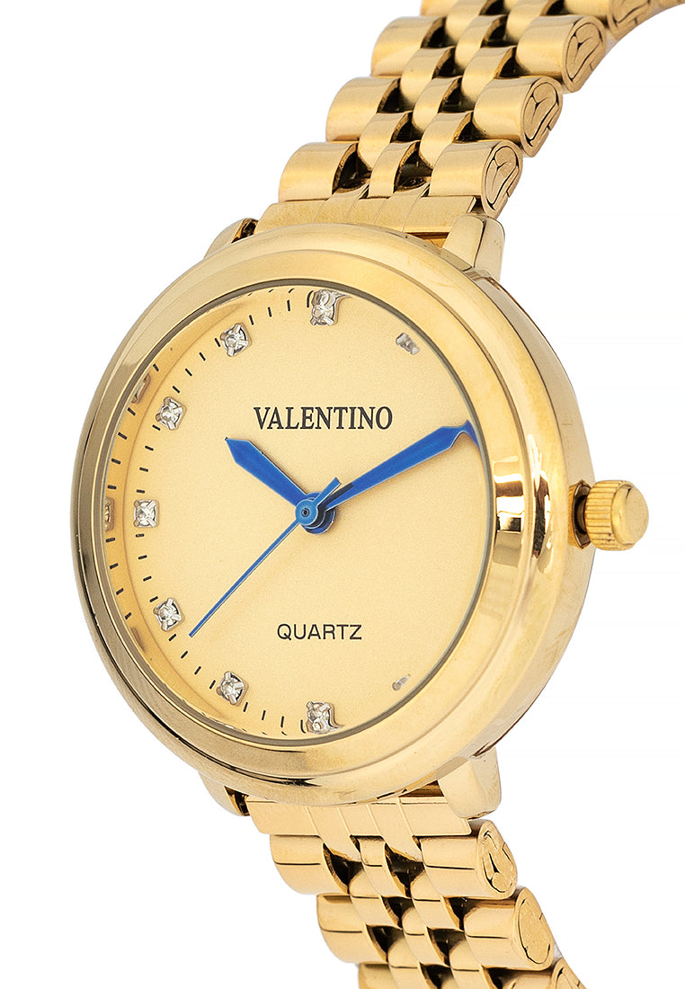 Valentino 20122428-GOLD DIAL Stainless Steel Strap Analog Watch for Women-Watch Portal Philippines