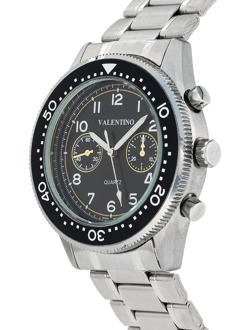Valentino 20122436-BLACK RING - BLK DIAL Stainless Steel Strap Analog Watch for Men-Watch Portal Philippines