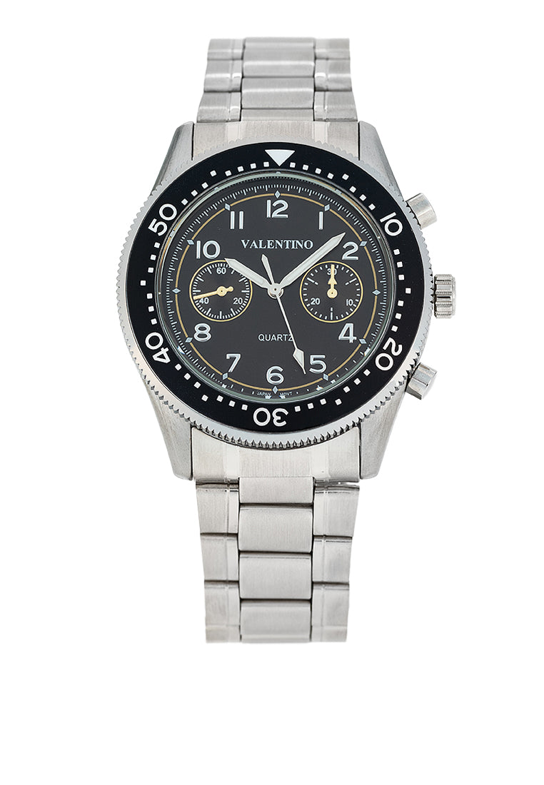 Valentino 20122436-BLACK RING - BLK DIAL Stainless Steel Strap Analog Watch for Men-Watch Portal Philippines