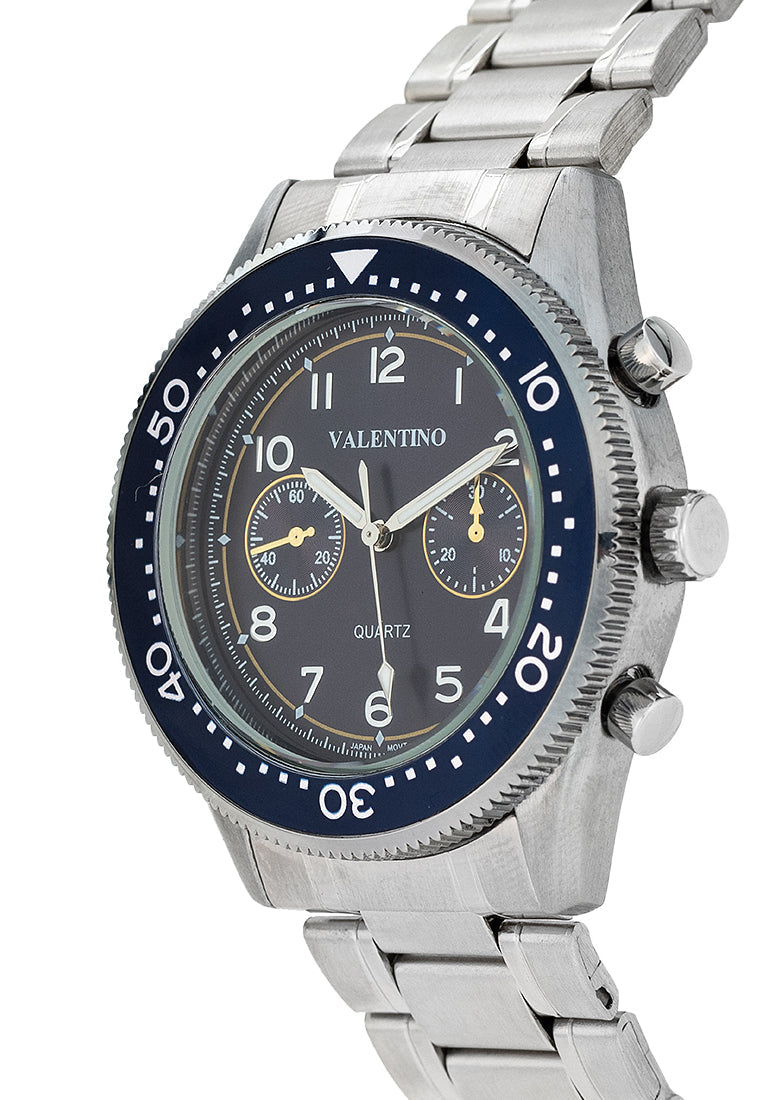 Valentino 20122436-BLUE RING - BLUE DIAL Stainless Steel Strap Analog Watch for Men-Watch Portal Philippines