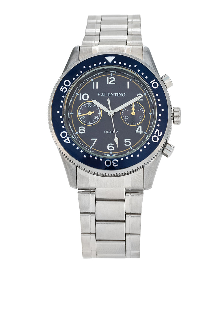 Valentino 20122436-BLUE RING - BLUE DIAL Stainless Steel Strap Analog Watch for Men-Watch Portal Philippines