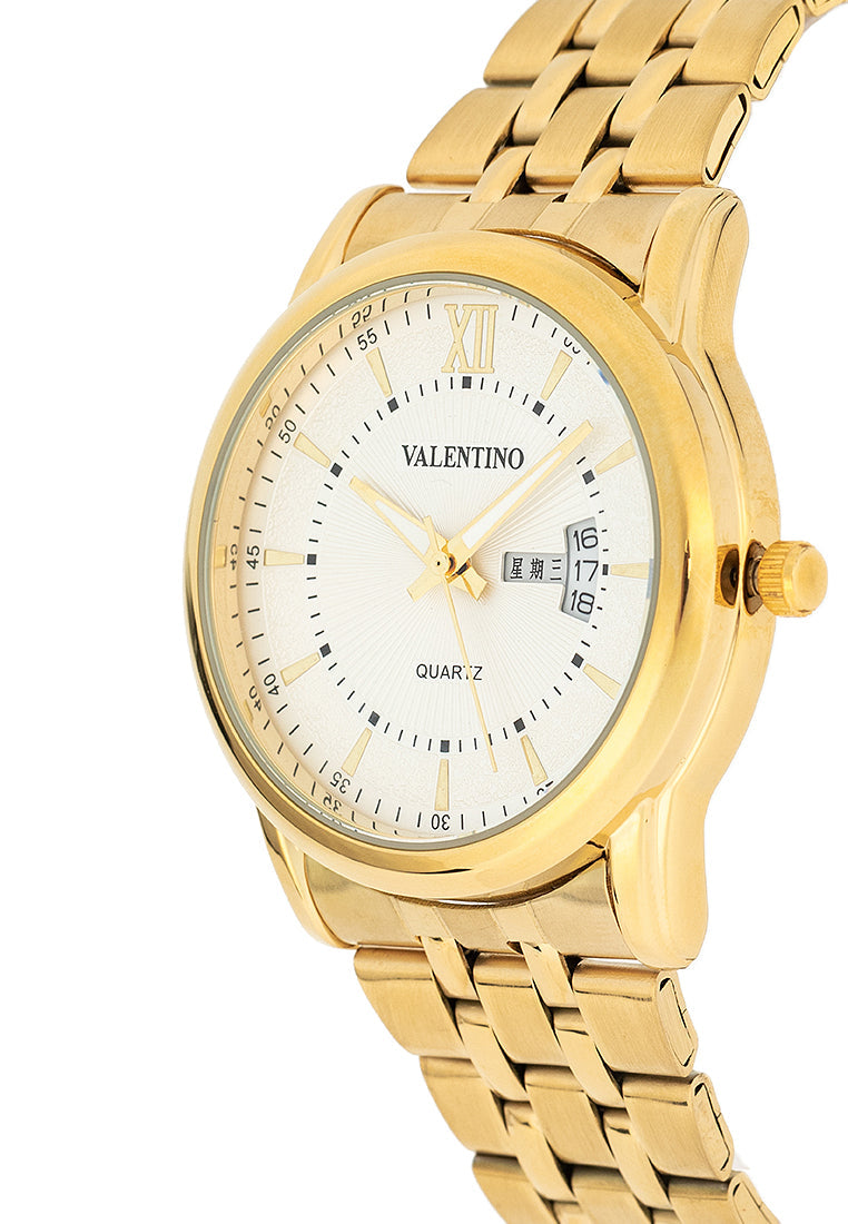 Valentino 20122437-WHITE DIAL Stainless Steel Strap Analog Watch for Men-Watch Portal Philippines