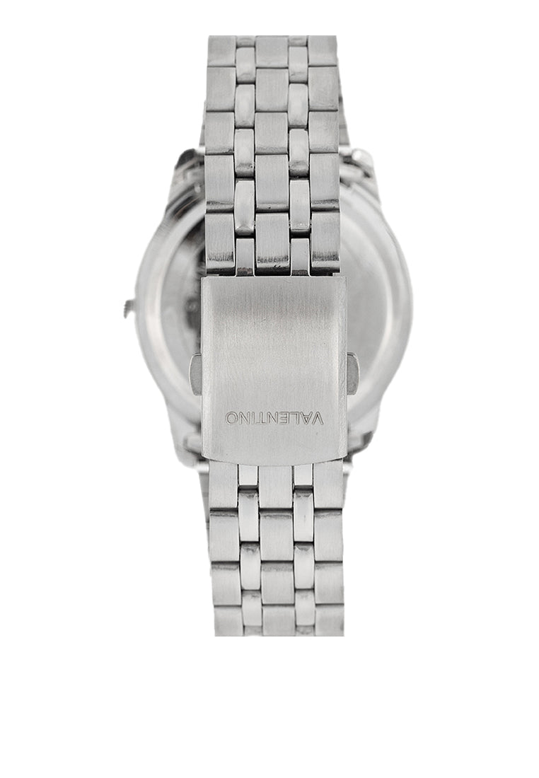 Valentino 20122438-BLACK DIAL Stainless Steel Strap Analog Watch for Men-Watch Portal Philippines