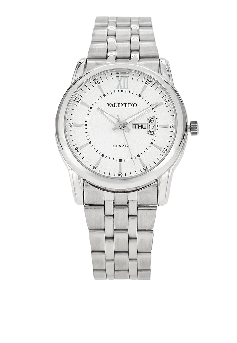 Valentino 20122438-WHITE DIAL Stainless Steel Strap Analog Watch for Men-Watch Portal Philippines