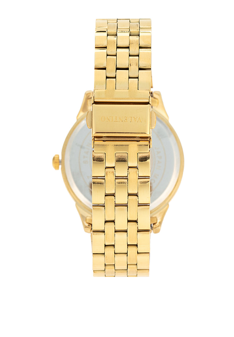 Valentino 20122439-BLACK DIAL Stainless Steel Strap Analog Watch for Men-Watch Portal Philippines