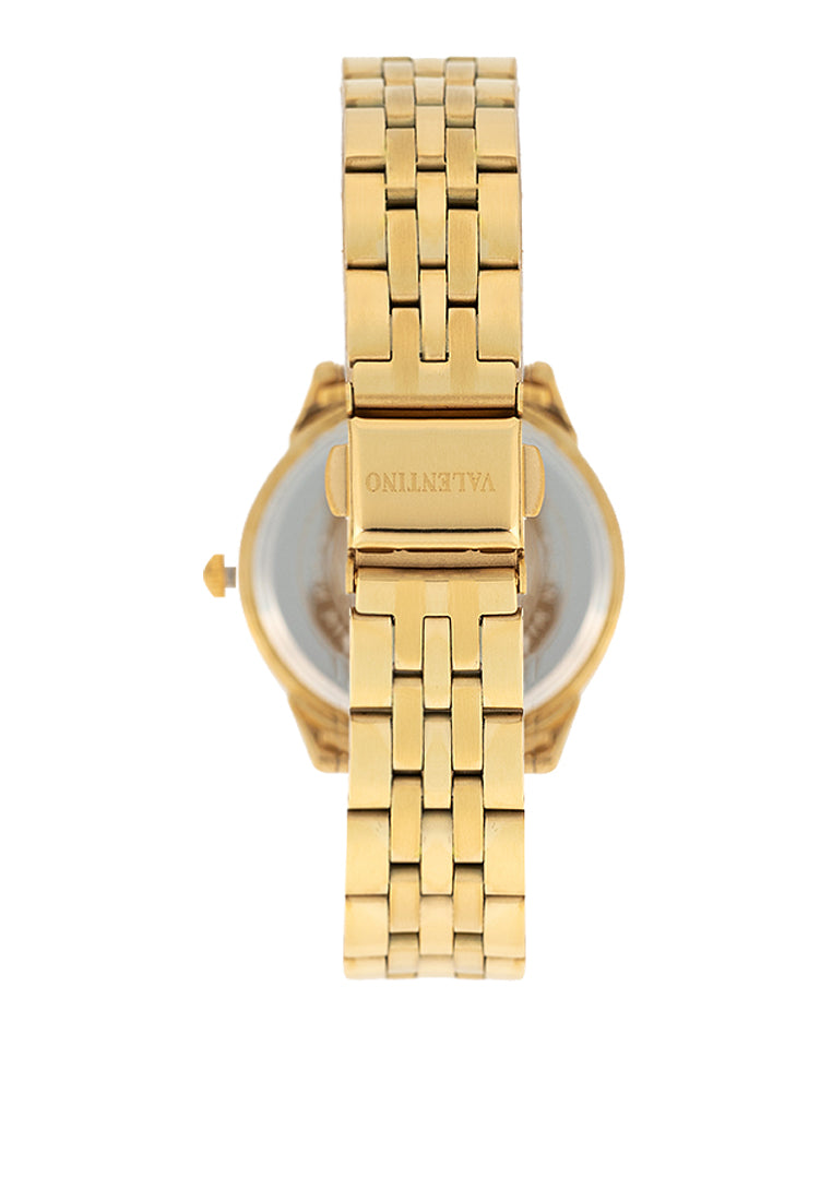 Valentino 20122440-BLACK DIAL Stainless Steel Strap Analog Watch for Women-Watch Portal Philippines