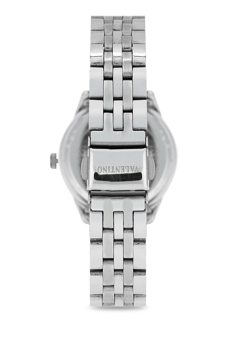 Valentino 20122442-BLACK DIAL Stainless Steel Strap Analog Watch for Women-Watch Portal Philippines