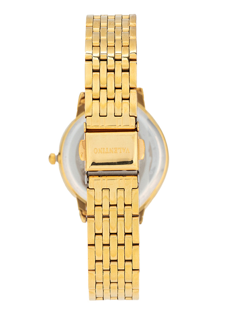 Valentino 20122445-BLACK DIAL Stainless Steel Strap Analog Watch for Women-Watch Portal Philippines