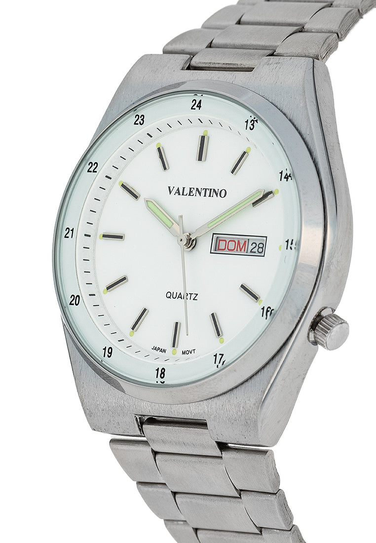 Valentino 20122453-WHITE DIAL Stainless Steel Strap Analog Watch for Men-Watch Portal Philippines