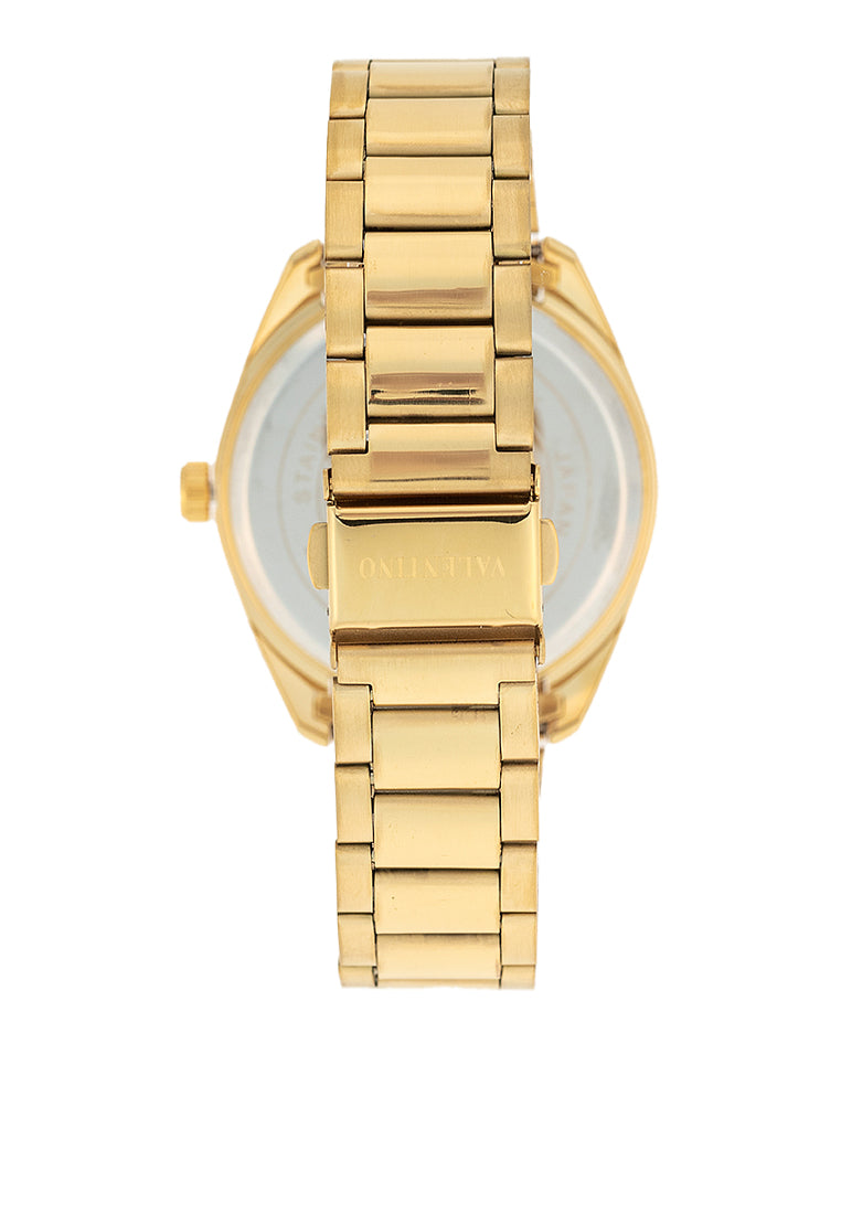 Valentino 20122454-GOLD DIAL Stainless Steel Strap Analog Watch for Men-Watch Portal Philippines